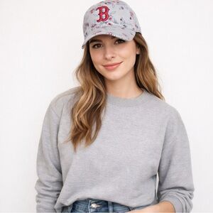 Fanatics Boston Red Sox Floral Baseball Cap Women’s Adjustable Gray MLB